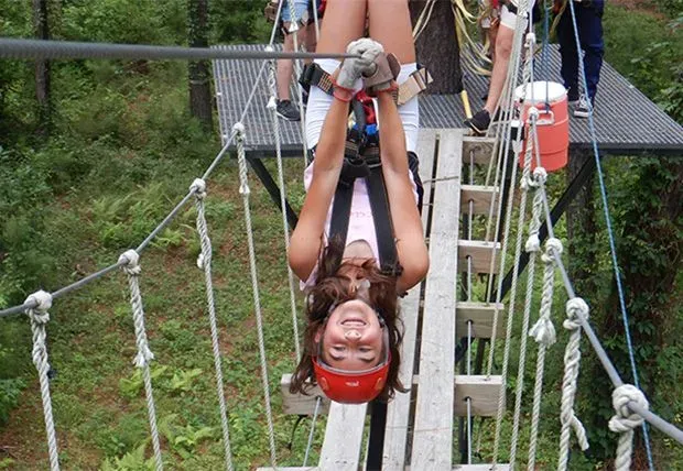 College Group outing activities, Climbing Wall, Zip Line, 