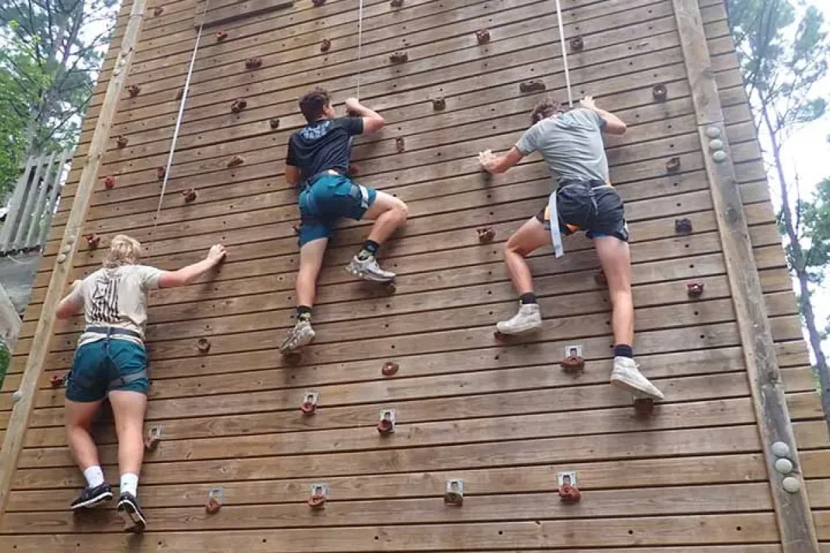 65-foot climbing wall at Charleston Adventure Forest